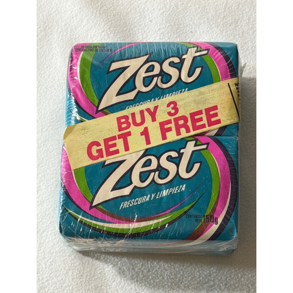 Vintage Zest Bar Soap 4 Pack Frescura y Limpieza 5oz Bars Made in Mexico P&G